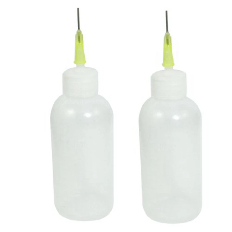 

8PCS Clear White Needle Nozzle Plastic Sewing Machine Oil Bottle 50Ml