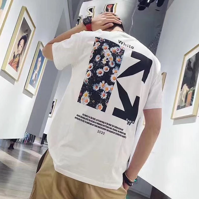 

Brand T Shirt Summer Mens Trend Streetwear Cotton Oversized Casual Short Sleeve Tops High Quality Luxury Man Clothing White Tees