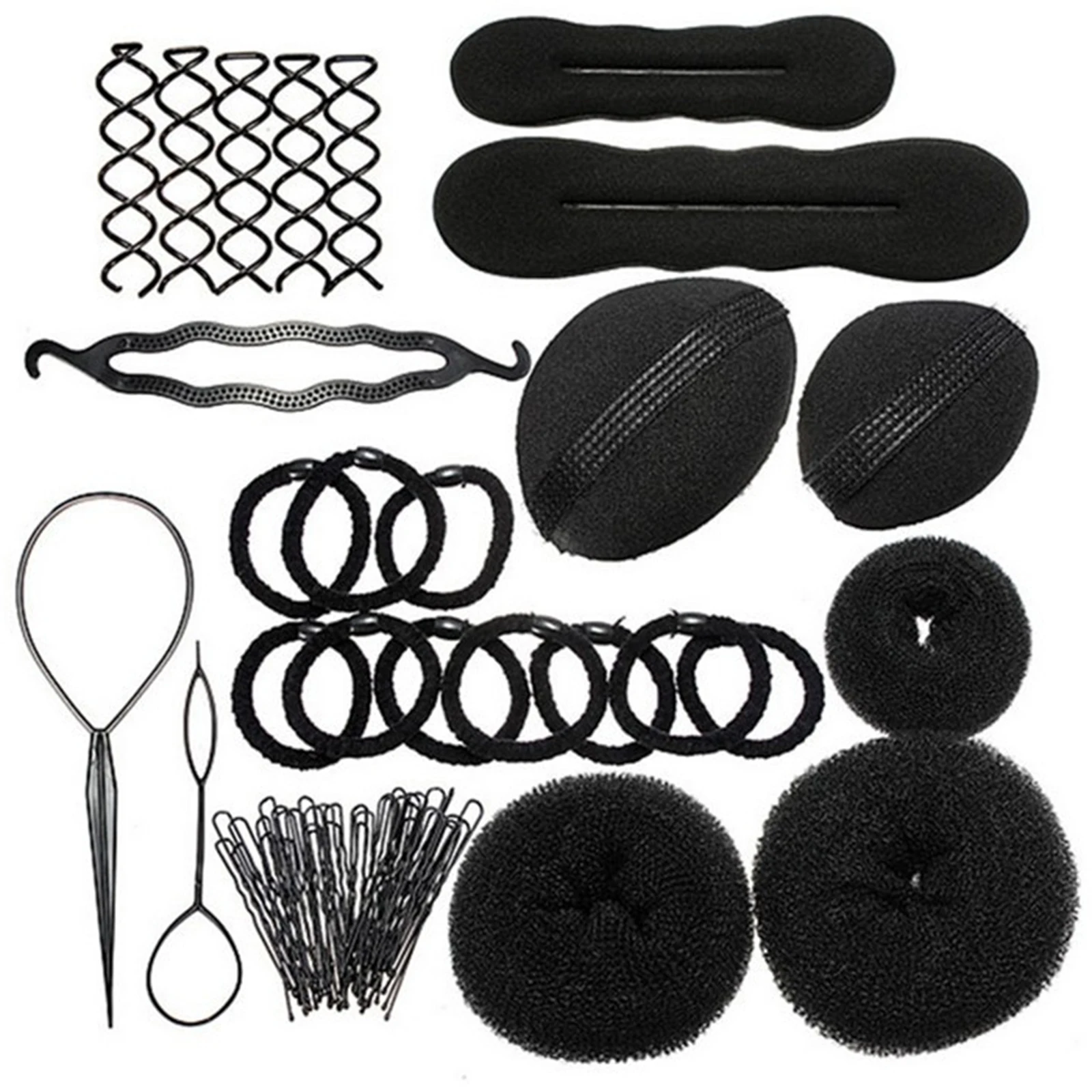 

Hair Styling Tool Set Braider Bun Maker Hairpins Hair Clips Hair Accessories for Women Girls