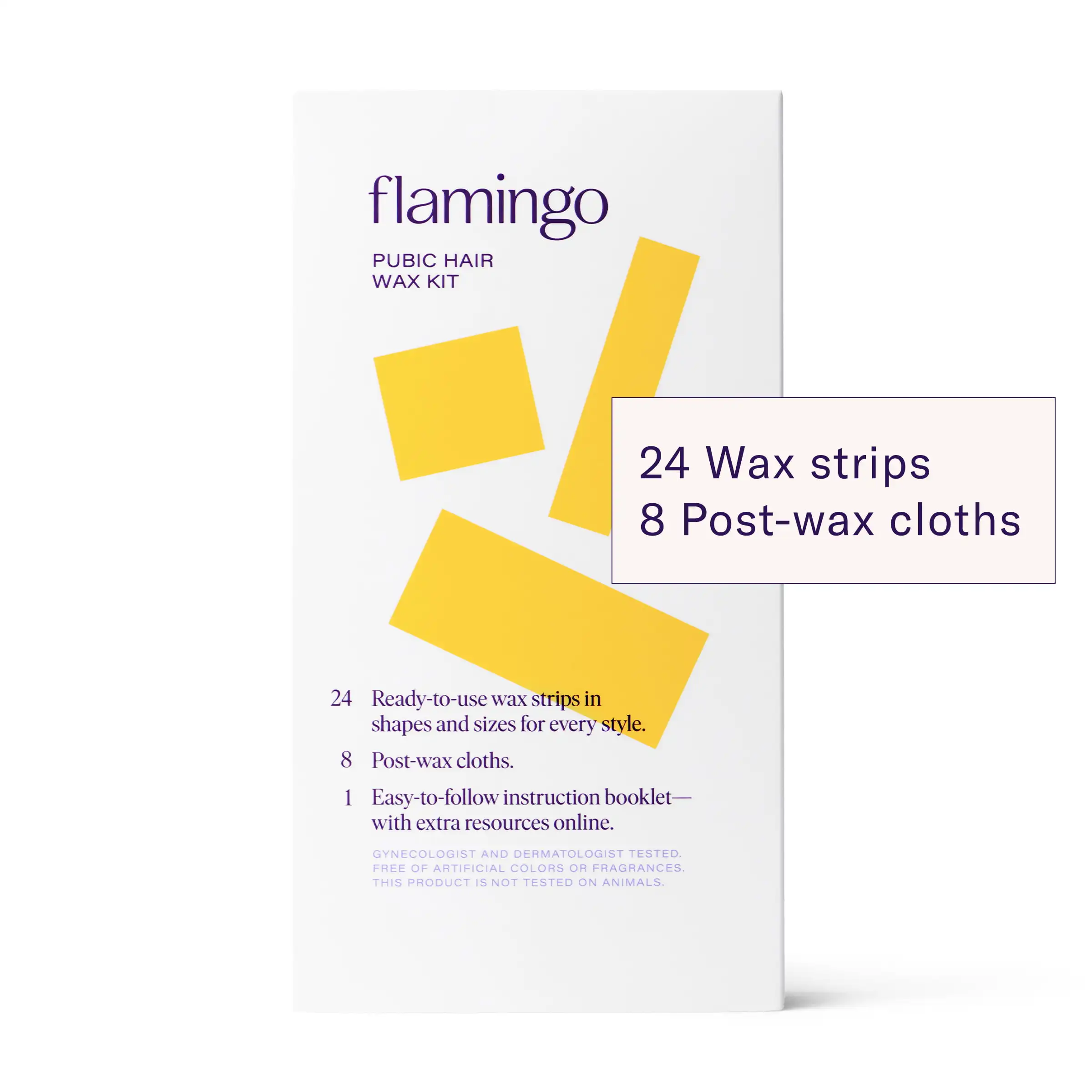 

Pubic Hair Wax Kit with Soft Gel Wax Strips and Post-Wax Cloths