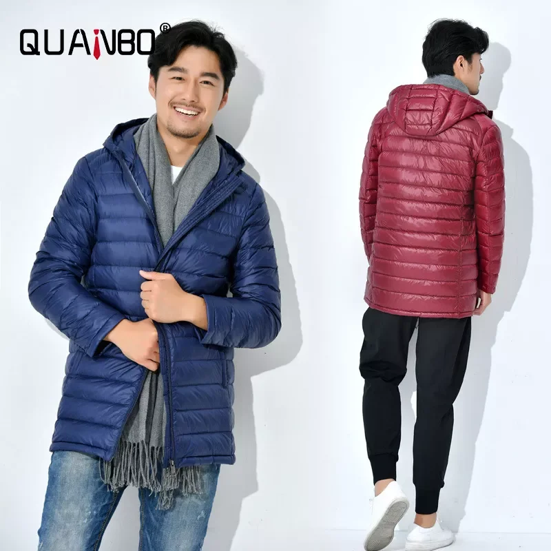 New2022 Size 5XL 6XL 8XL  7xl Coats Men's Long Ultralight Packable Hooded Down Jacket Puffer Down Coats Black  Casual  Jacke