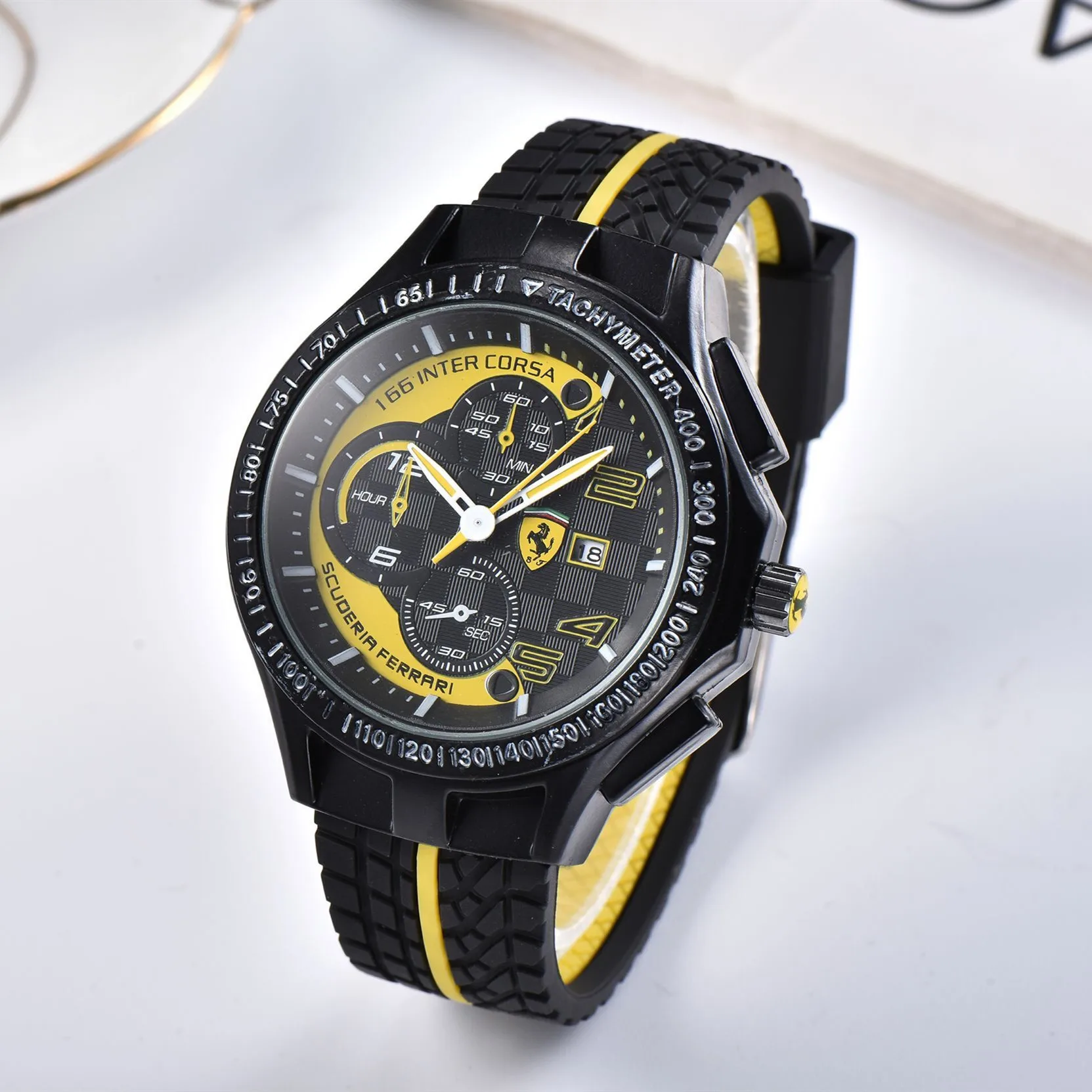 Trend Famous Brand Sports Quartz Watches for Men Racing Car F1 Formula Silicone Strap Watch Alloy Casual Wristwatches Clock |