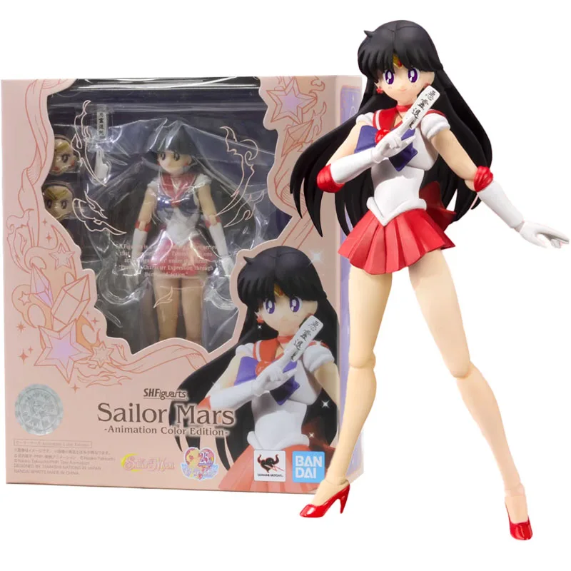 Фото Bandai натуральная фигурка Сейлор Мун аниме SHF Сейлор Чиби Мун Венера анимация цветная коллекция модель экшн-фигурка детские игрушки №5