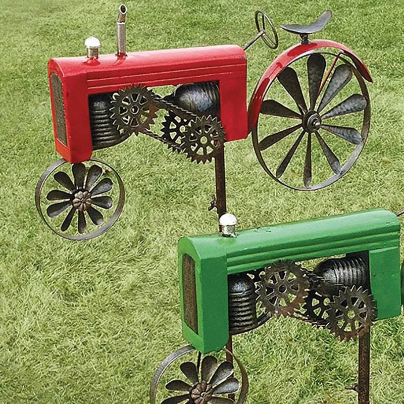 Трактор ветровой Спиннер металлический трактор тележка для дорожек дворов