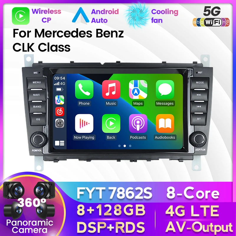 

UIS7862S автомагнитола For Мерседес CLK-класс For Mercedes Benz CLK Class Штатная магнитола GPS android мультимедиа автомобиля головное устройство до 8-ЯДЕР, до 8 + 128ГБ,NO 2DIN NO DVD