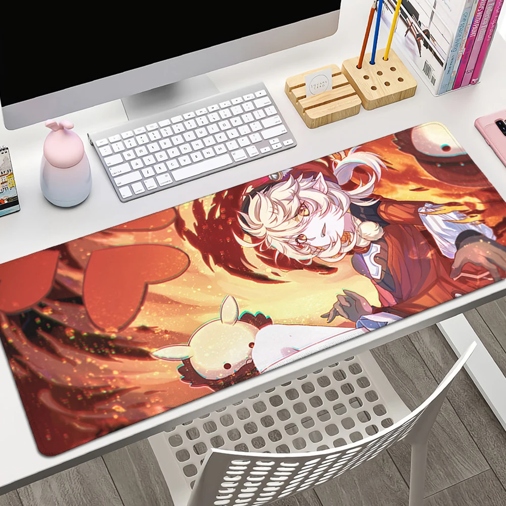 Игровой коврик для компьютерной клавиатуры Genshin Impact Klee 90x40 см с большой скоростью