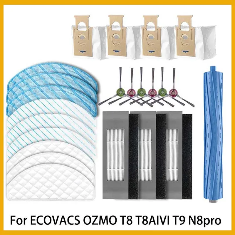 

Основная роликовая щетка, боковая щетка, чистящая ткань HEPA Для ECOVACS DEEBOT OZMO T8 T8 AIVI T9 T9 AIVI аксессуары для робота-пылесоса