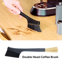 recafimil double head coffee cleaning brush bpa free head sweeping plate brush tail cylindrical brush