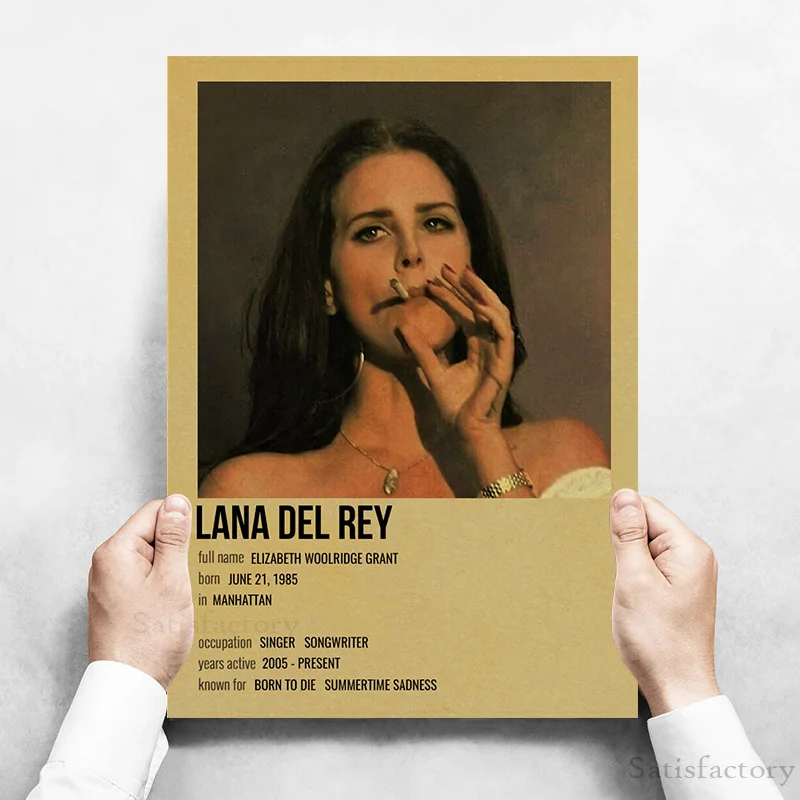 Популярный постер-певица Лана Дель Рей домашний декор для кабинета спальни бара
