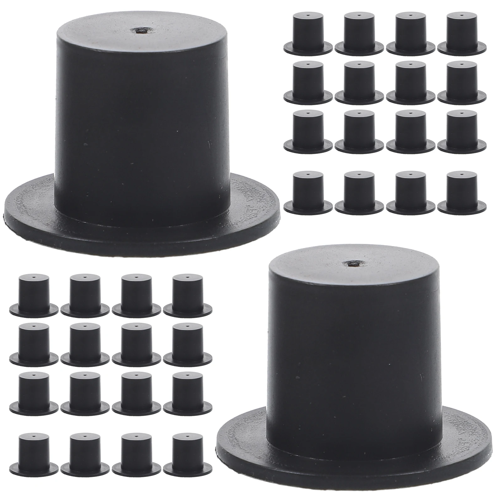 50 шт. мини-шляпа клоуна шляпа снеговика черная пластиковая аксессуары сделай сам