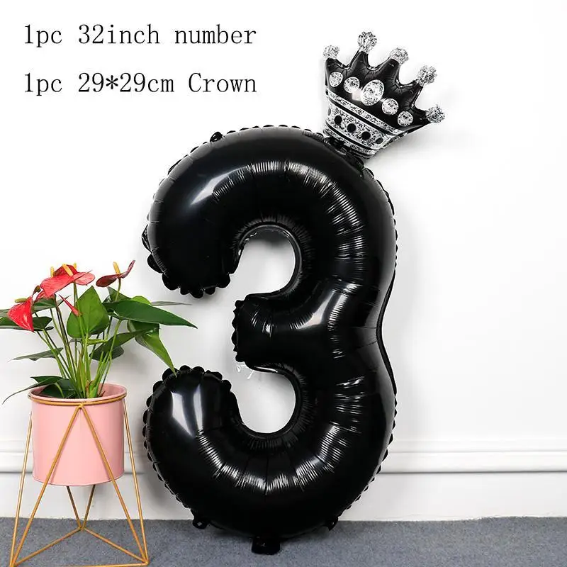 2 шт. фольгированные воздушные шары с цифрами 32 дюйма