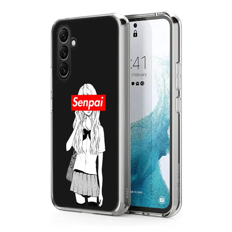 Чехол для телефона Sugoi Senpai Anime Waifu Samsung A02S A03S A13 A23 A33 A52S A12 A22 A32 Galaxy A51 A71 A41 A21 A31 A53 A73 A11 A01