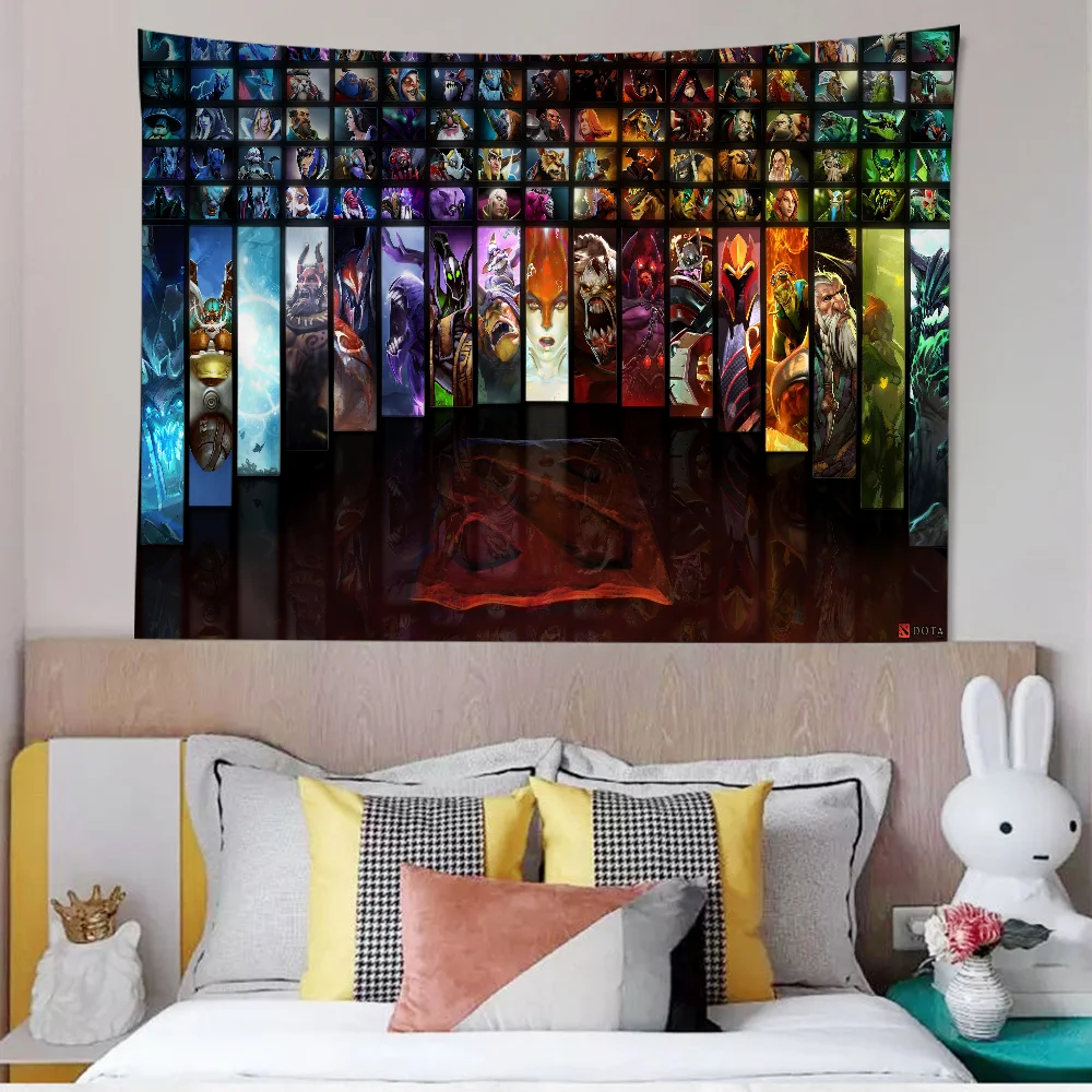 Dota 2 Printed Large Wall Tapestry Hanging Tarot Hippie Rugs Dorm Art Home Decor