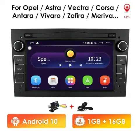 Автомагнитола 2DIN, Android 10, GPS, Wi-Fi, для OPEL Vauxhall Astra H Vectra Antara Zafira Corsa Vivaro Meriva Signum
