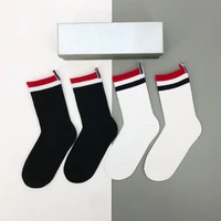 4 pairs of tb mid tube socks men and women deodorant sweat absorbing japanese tide brand trend sports socks