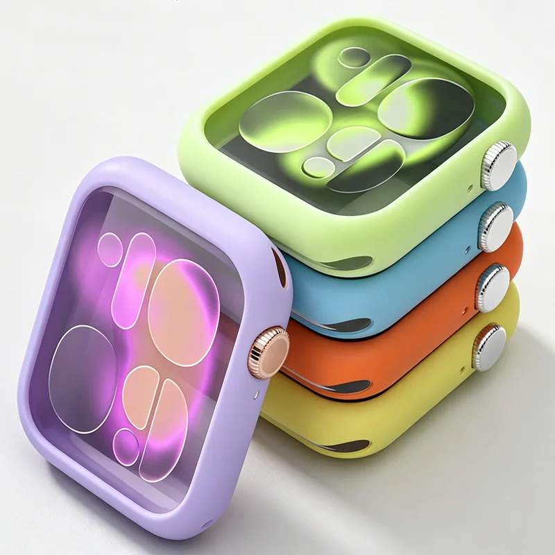 Фото Силиконовый чехол для Apple Watch 11, 46 мм, 42/40/44/41/45 мм, аксессуары, защитный бампер, чехол из ТПУ, iwatch Series 10, 9, 8, 7, 6, 5, 4, 3, SE №1