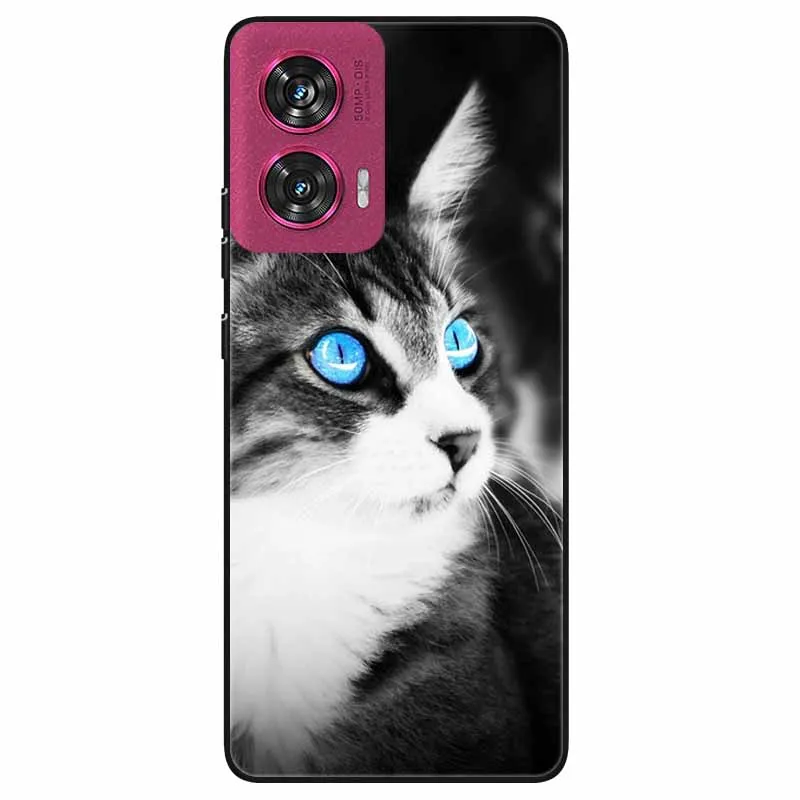 Чехол для Moto Edge 50 Fusion роскошный милый мягкий силиконовый противоударный чехол