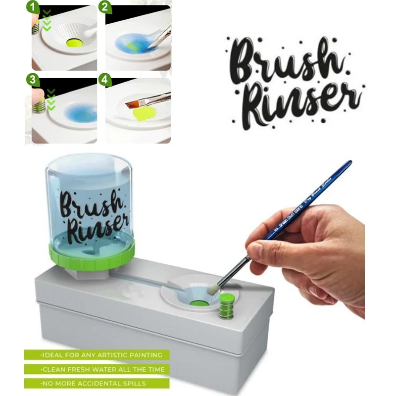 

Легкая очистка, портативная кисть для мытья, Кисть для макияжа, очиститель акриловых зерен, краски на водной основе, промывочная машина для пресной воды