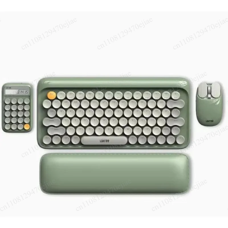 Фото Беспроводной Bluetooth-комплект Lofree Knight EH120/EH118: механическая клавиатура и мышь с цифровым блоком в стиле Polka Dot №2