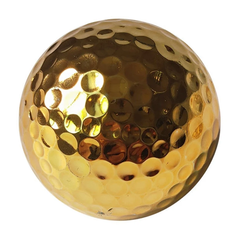 

4.26cm 1.68In Plated Gold Golf Balls for Golfer Indoor Outdoor Swing Putter Training Practice Balls For Sporting Events