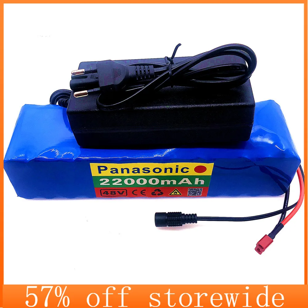 

Panasonic e-bike battery 48v 22ah Lithium-ion battery pack conversion kit 1200w electric bicycle battery with BMS+Charger
