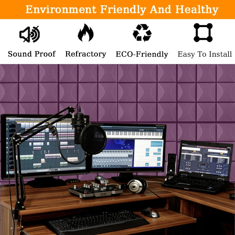 Звуковая панель TOUO 6/12/24 шт. для игровой комнаты домашней студийной записи с