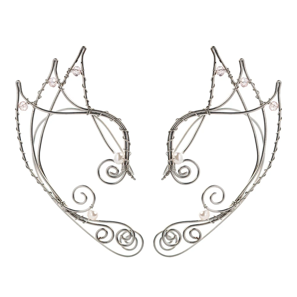 

1 Pair Elf Ear Cuffs Earring Fairy Costume Prop for Wedding Halloween Christmas