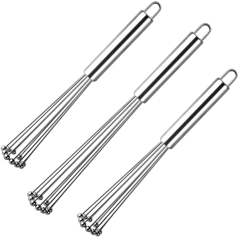 Ball Whisk Wire Egg Used To Manually Stir Liquid Butter Cream Batter DIY Baking Utensils