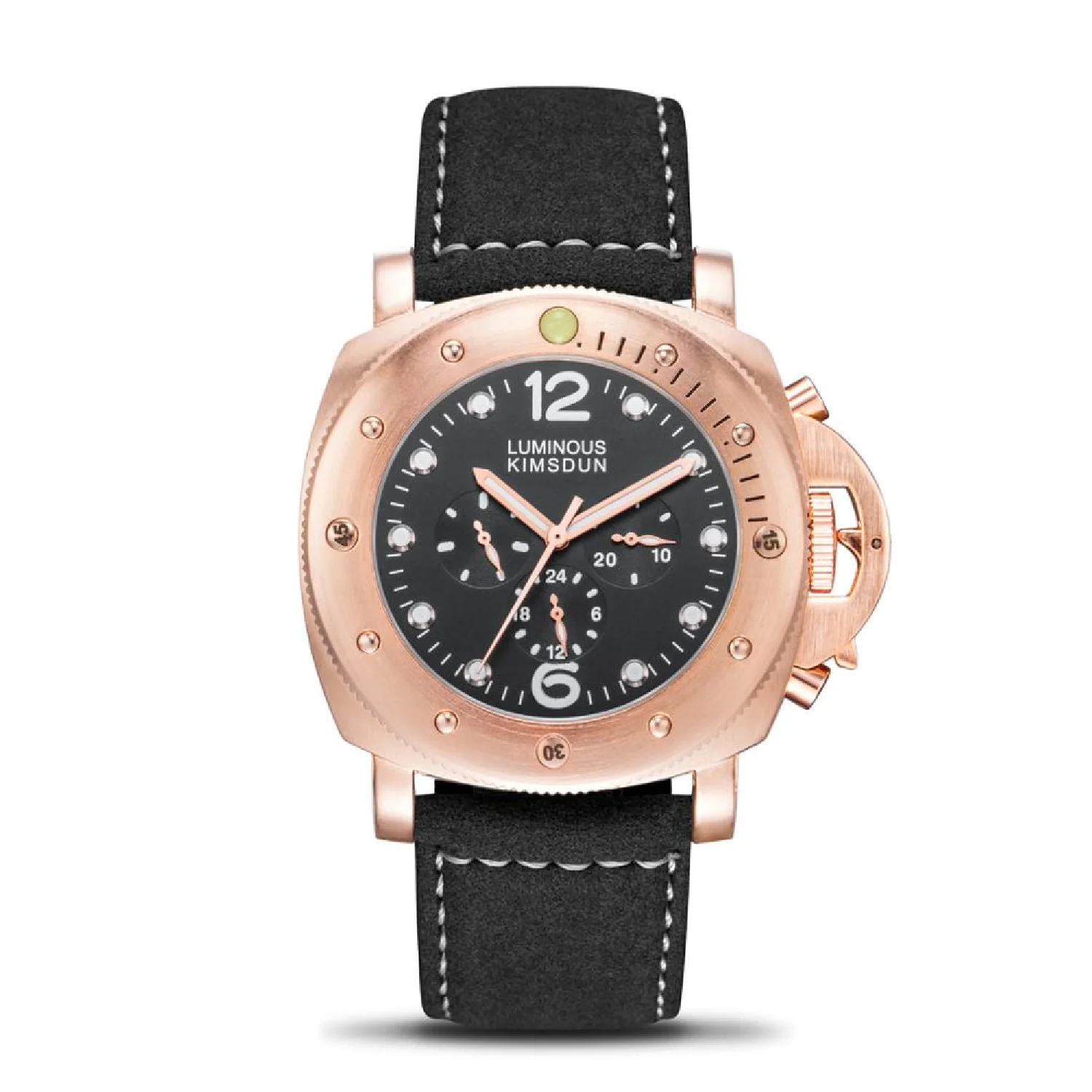 

Relogio KIMSDUN brand classic men's trend luxury casual automatic mechanical sports fashion big watch leather strap military