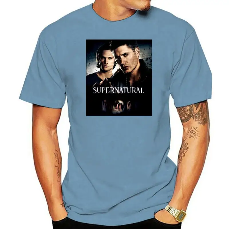 

The Supernatural Film TV Series Men's Black T-Shirt Tees Clothing Male Pre-Cotton Clothing 100% Cotton Newest 2022 T Shirt Men