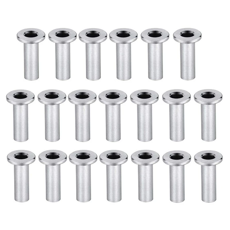 

20 Pcs T316 Stainless Steel Protector Sleeves For 1/8Inch 5/32Inch 3/16Inch Cable Railing Kit,Wood Posts,DIY Balustrade