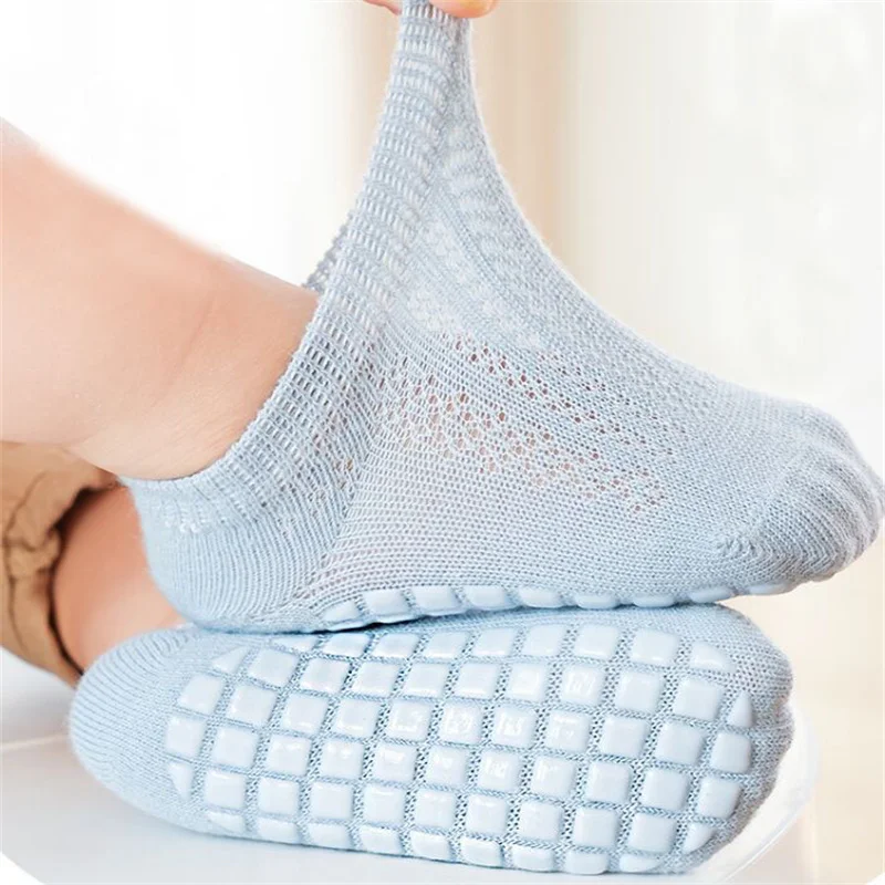 

Lawadka 0-5Years Baby Boys Girls Socks Summer Mesh Thin Newborn Socks Non-Slip Solid Cotton Toddler Infant Short Socks For Girls