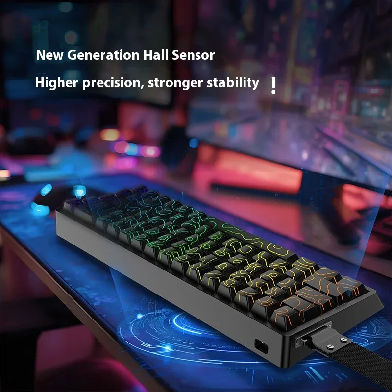 IROK ND68 ND68Pro Магнитный переключатель с эффектом Холла Механическая клавиатура 68% раскладка RT0.001mm 8K RGB ПРОКЛАДКА Проводная игровая клавиатура Подарки (art.: 3920d1bd358c2) - 3920d1bd358c2