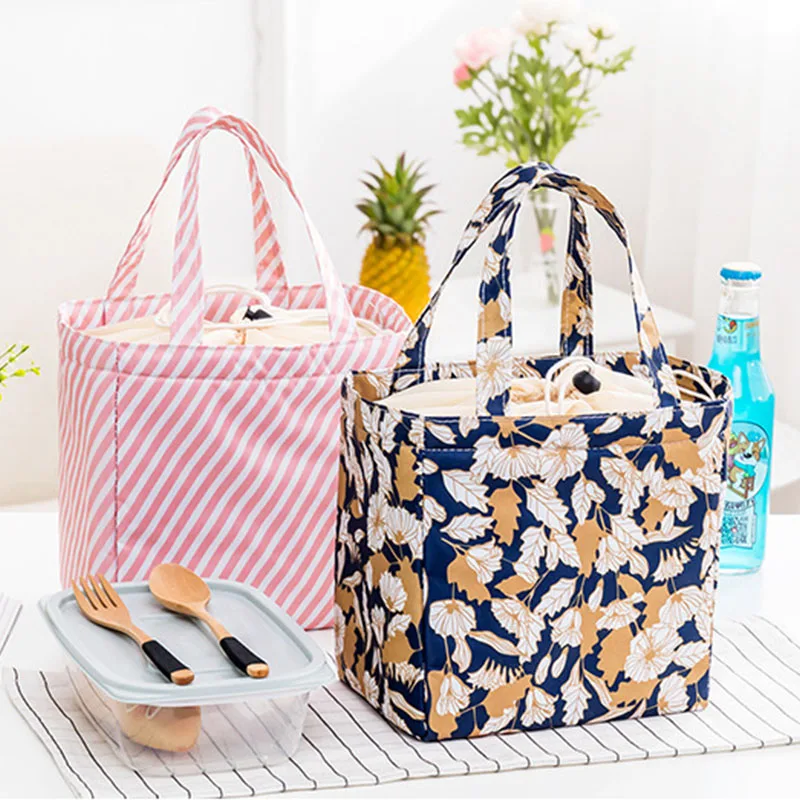 

Изолированная сумка для ланча, сумка-холодильник, Портативный Ланч-бокс, сумка для льда, пакет для еды, пикника, пакет для работы, школы, кемп...