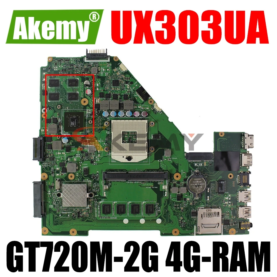 

AKEMY X550VC Laptop Motherboard For ASUS X550VC R510V X550V X550 Test Original Mainboard 4G RAM GT720M-2G