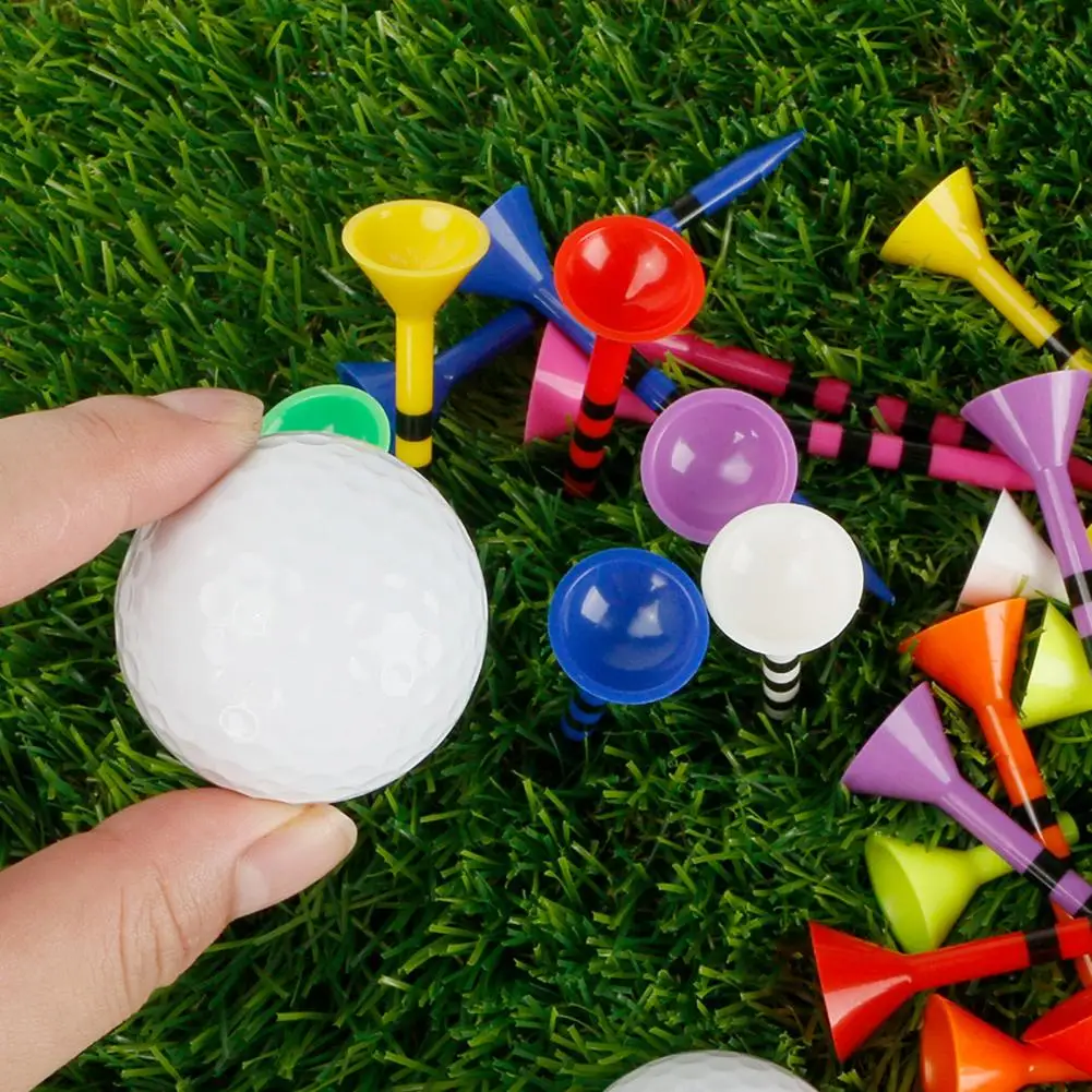

Golf Training Tees Unbreakable Reusable Plastic Golf Tees High Stability Low Friction Accessories for Easy Installation on Long