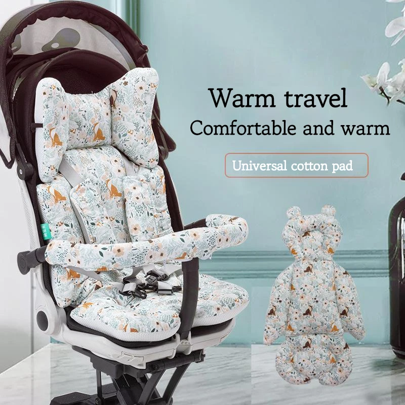 

Stroller Cushion Cotton Breathable Double-sided Available Warm Cushions Universal Pushchair Cushion Winter Stroller Accessories