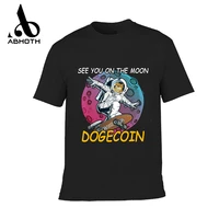 abhoth nasa astronaut cogecoin trendy t shirt pure cotton womens top female casual printing tight short plussize regular sleeve