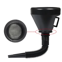 large refueling funnel with filter mesh car motorcycle gasoline engine oil fuel filter plastic rubber funnel refueling tool
