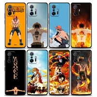 botcas d ace one piece anime phone case for xiaomi mi 12 12x 11 lite 11x 11t x3 x4 nfc m3 f3 gt m4 pro lite ne 5g silicone case