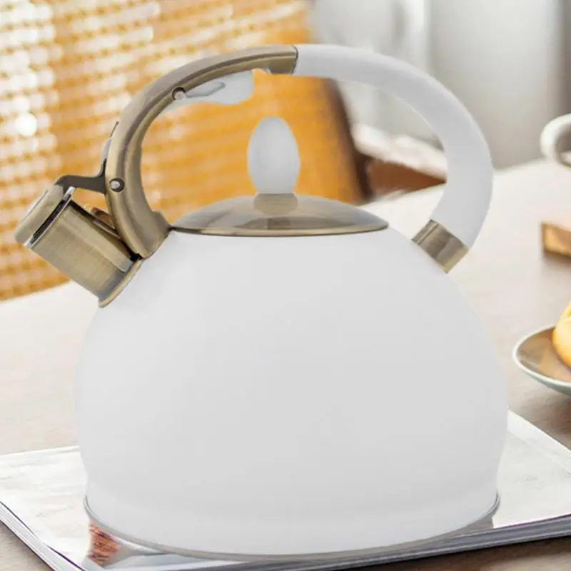 

3. Чайник для чая на 5 л, чайник для воды из нержавеющей стали, антикоррозийная плита, чайник для чая со свистком и эргономичной ручкой, чайник для горячего чая