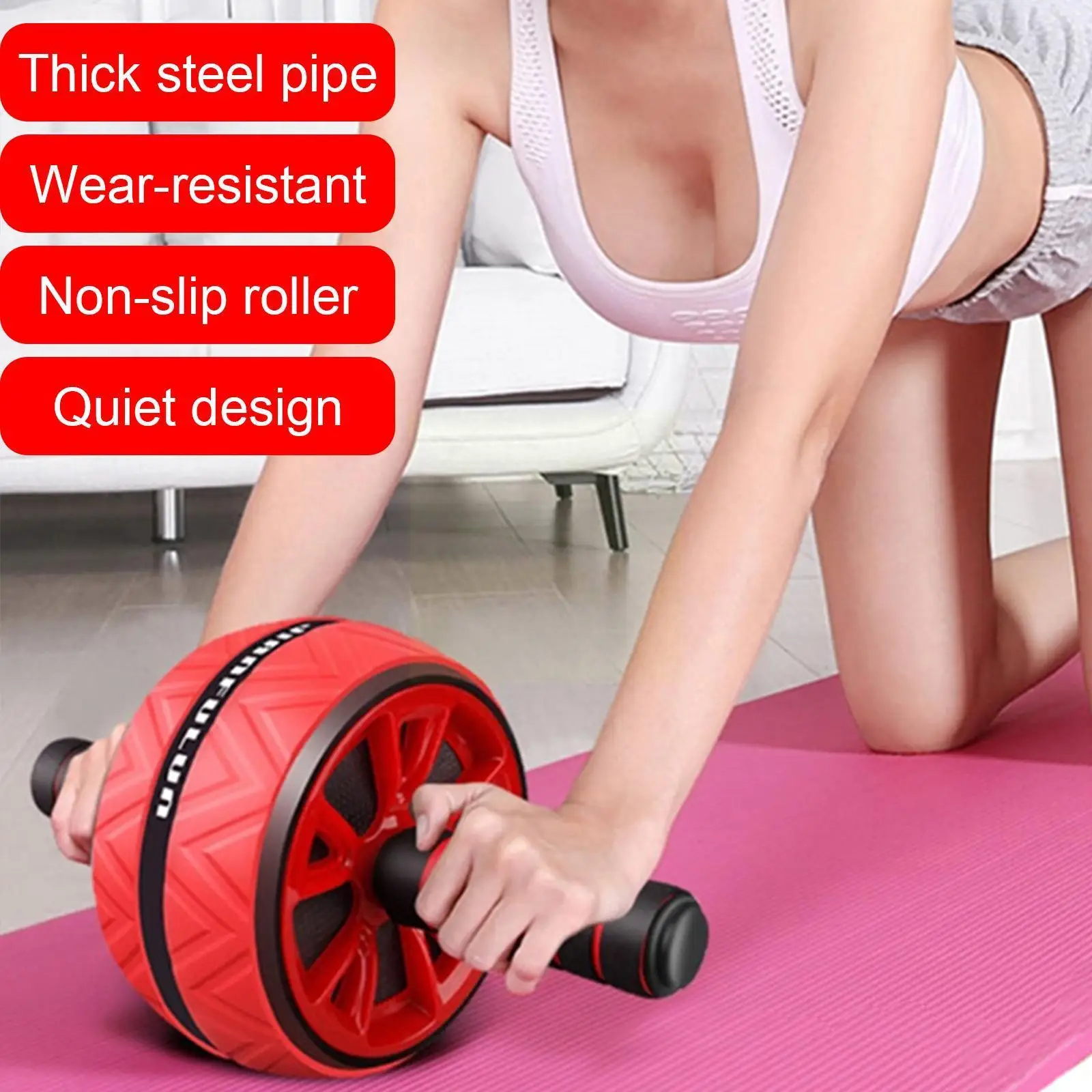 

Ab Roller Big Wheel Abdominal Muscle Trainer For Fitness Abs Core Workout Abdominal Muscles Training Home Fitness Equipment U9U7