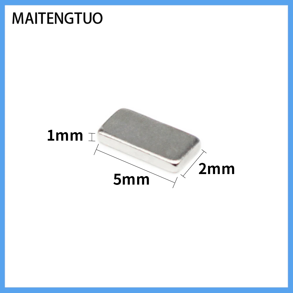 

50/100/200/500/1000/2000PCS 5X2x1 Small Block Neodymium Magnets Sheet 5*2*1 Permanent Strong Powerful Magnetic Magnet 5x2x1mm