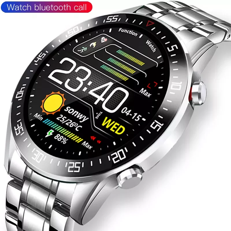 

Bluetooth Phone Call can Smart Watch Men Waterproof Sports Fitness Watch Health Tracker Weather Display 2021 New smartwatch men