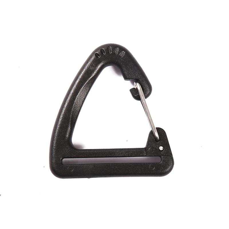 10 Pcs Outdoor Plastic for TRIANGLE Carabiner Spring Belt Clip Hook Keychain Buc