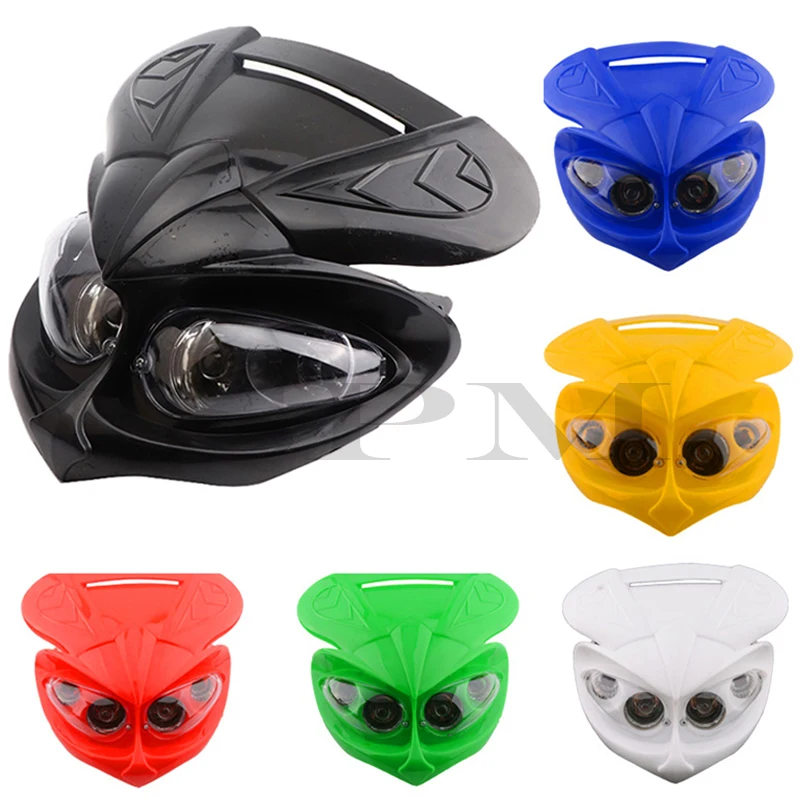 

Motorcycle 12V 18W Fairing Head Lamp High / Low Beam Dual Headlight for F-Eagle Apollo CRF Pit Dirt Bike Motocross Parts