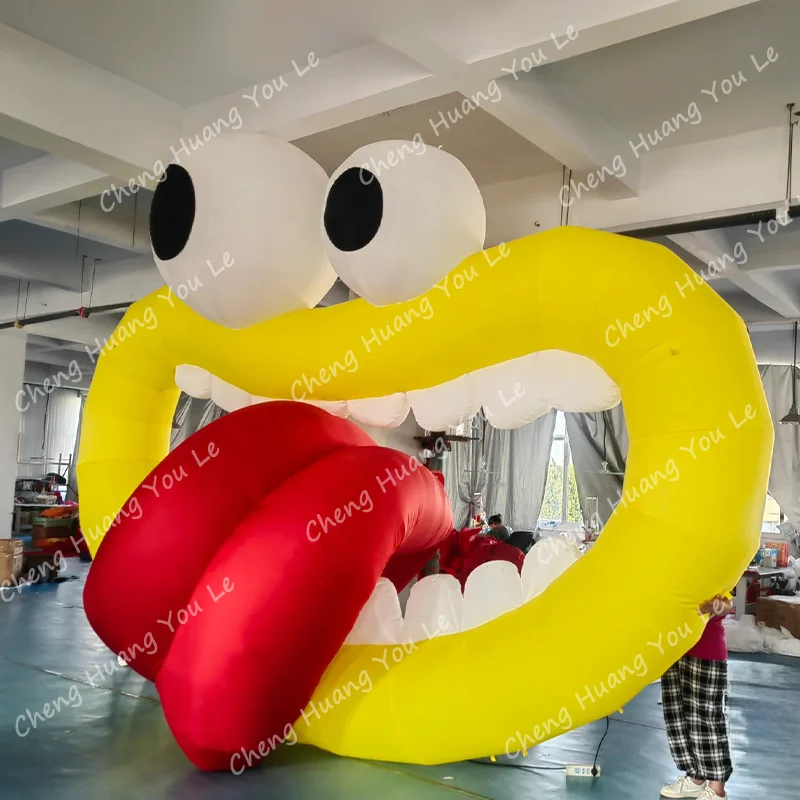 Надувной мультяшный сценический реквизит с большим ртом страшный открывающаяся