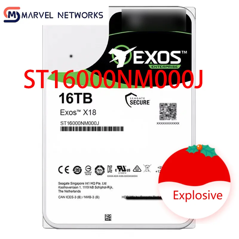 

100% Original FOR ST16000NM000J Exos X18 16TB SATA 6Gb/s Enterprise Internal Hard Drive HDD Need more angles photos, please con