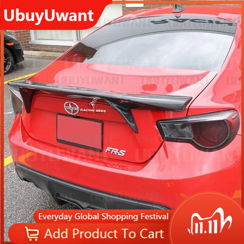 Для Toyota GT86 Subaru BRZ Scion FR-S 2012 - 2017 спойлер из углеродного волокна задний для багажника