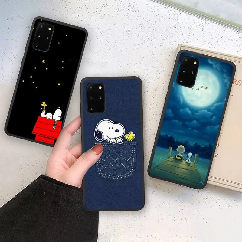 

Cartoon Dog Charlie Brown Snoopy Phone Case Soft For Samsung Galaxy Note20 ultra 7 8 9 10 Plus lite M21 M31S M30S M51 Cover